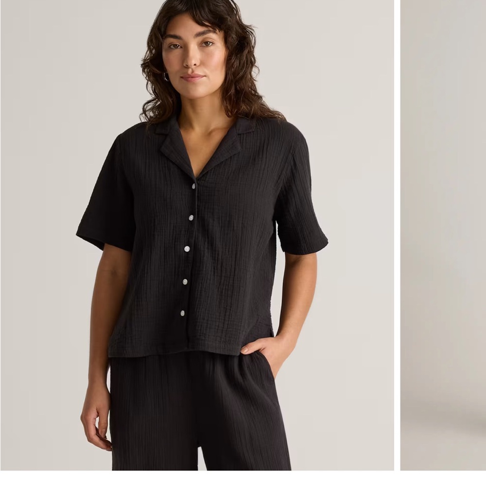 Quince Charcoal Short Sleeve Shirt